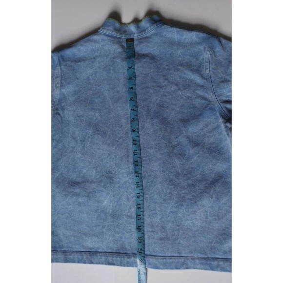 Vintage 90s Produce Company Stone Wash Demin Embroidered Snap Jacket Sz Medium - Picture 8 of 8